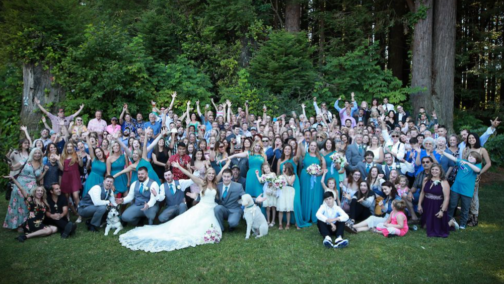 The whole wedding in one large photo!