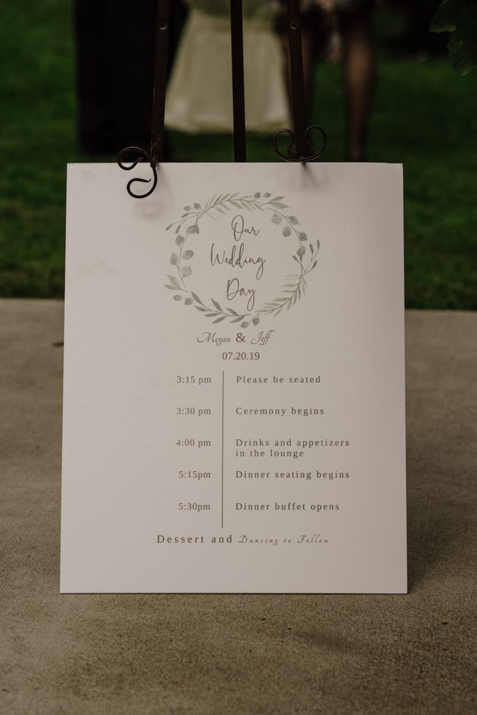 Wedding Day Schedule